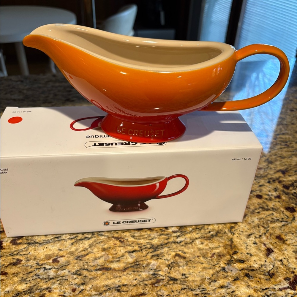 Le Creuset Stoneware Gravy Boat in Flame